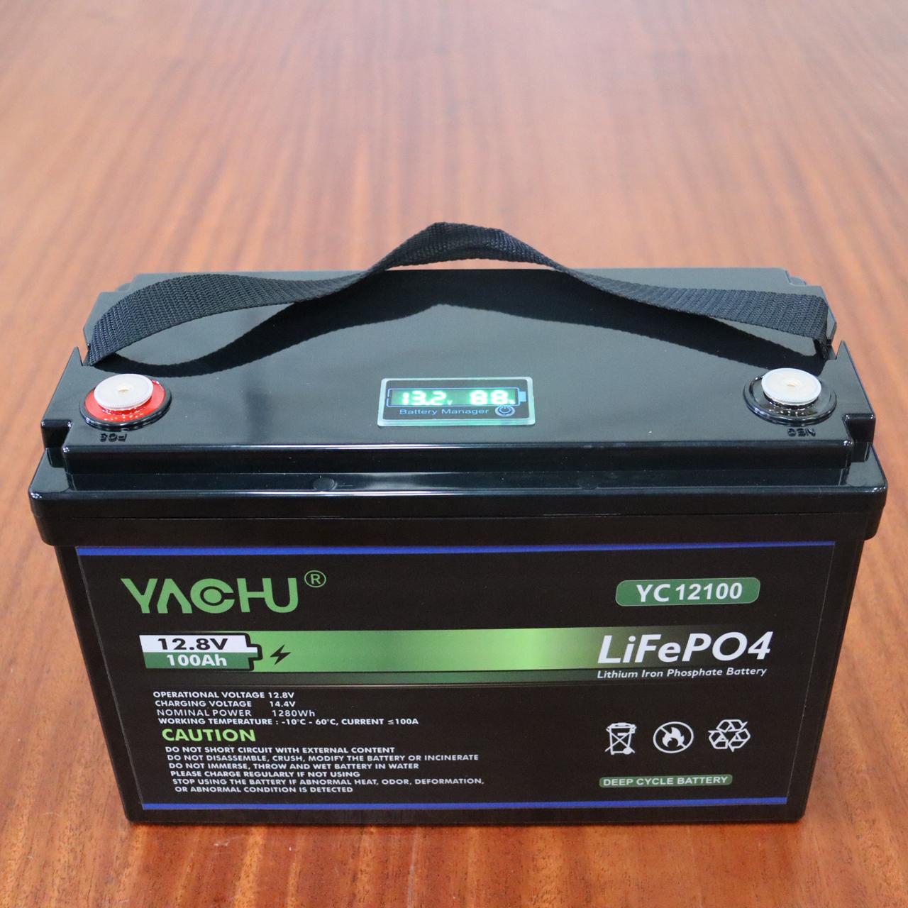 Yachu 100Ah 12.8V Lithium Battery – High-Performance Power Storage for Solar, Inverter & Backup Systems