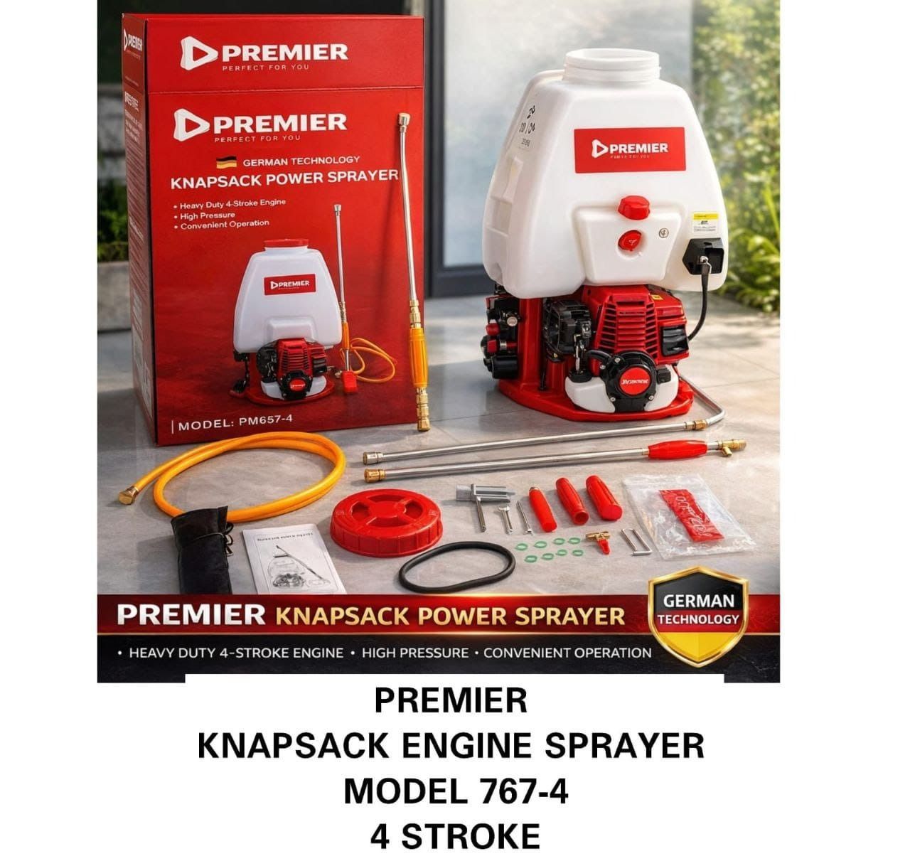 Knapsack Engine Sprayer 767-4 – 4 Stroke Power Sprayer for Farming & Pest Control