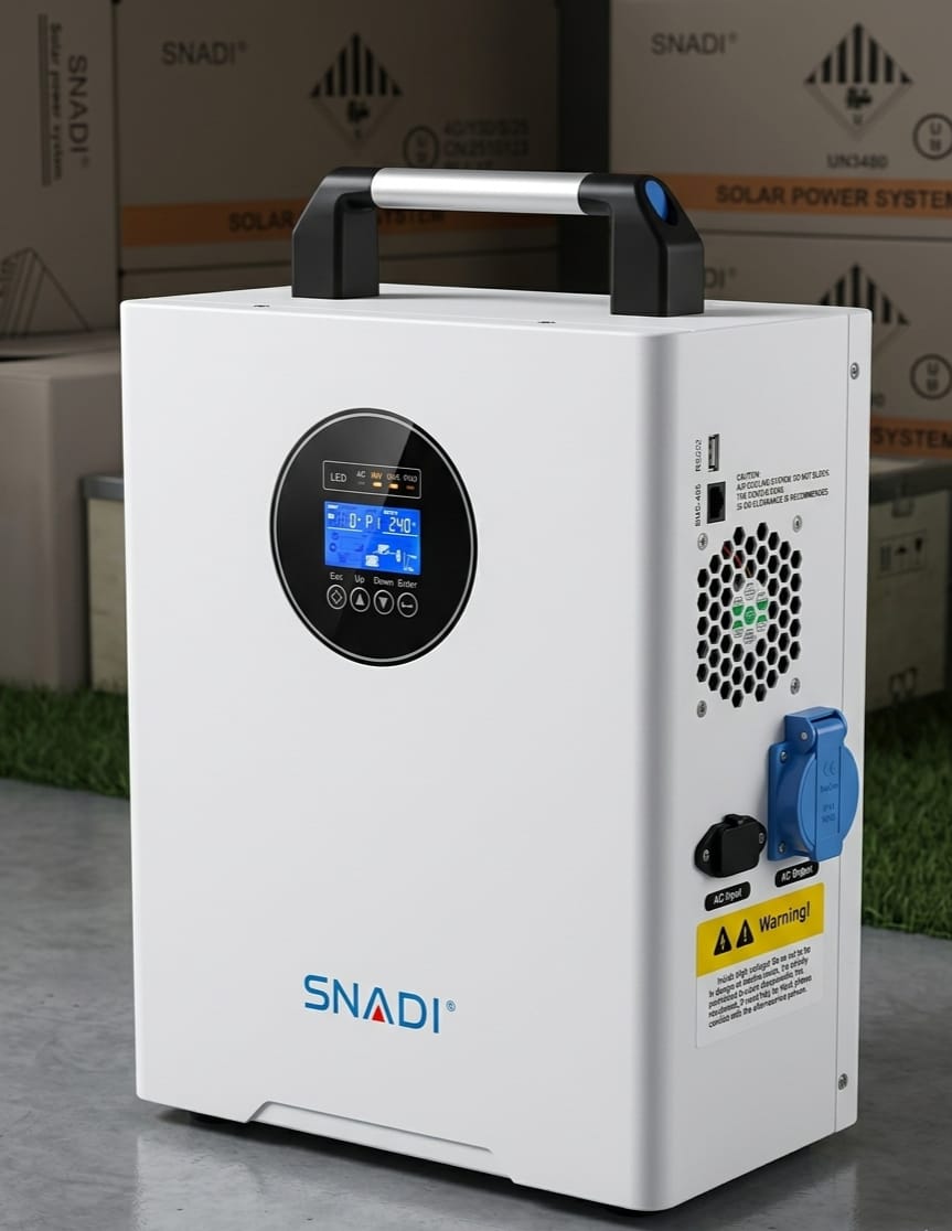 SNADI NLB 1200W (1.2KVA) Portable Power Station – 2124Wh Lithium Battery, Solar Ready, MPPT, Fast Charging