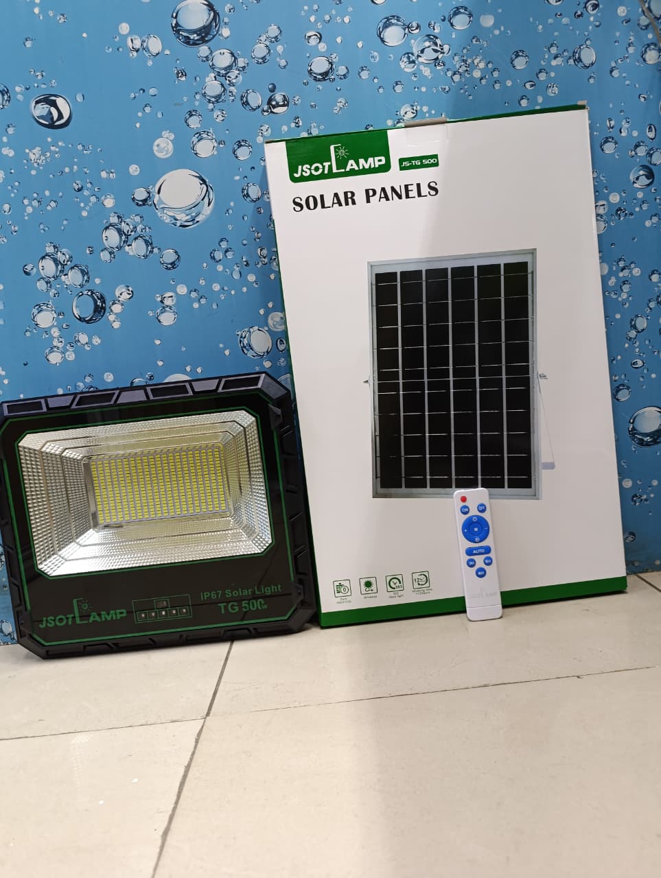 J Sot 500W Solar LED Flood Light Outdoor – Ultra Bright Waterproof Security Light with Remote Control