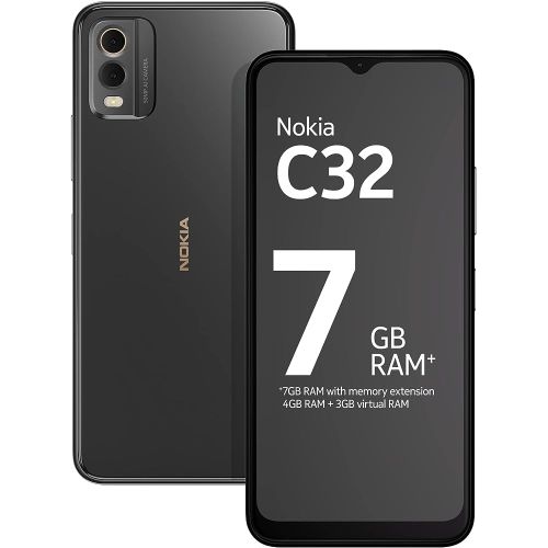 Nokia C32, 6.5" 64GB ROM + 4GB RAM Expandable To 7GB, (Dual Sim), 50MP Camera-Smartphones