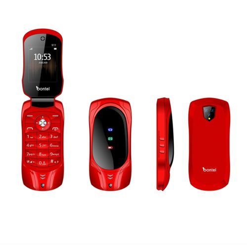 Bontel 911 1.77" Display Flip Phone 1000mAh Battery FM Radio Dual Sim Feature Phone