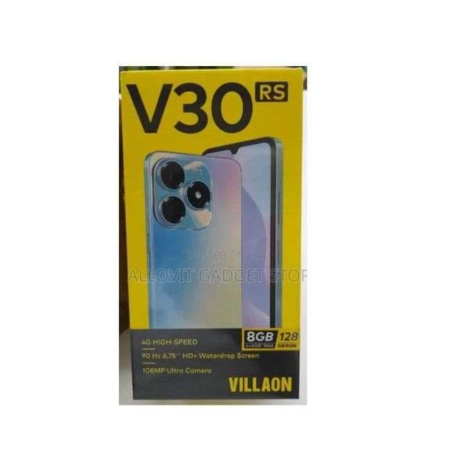 Brand New Villaon V30RS 128GB ROM + 4GB RAM 6.75" Display 5000mAh Battery 4G Dual Sim 1 year warranty Smart phones phone