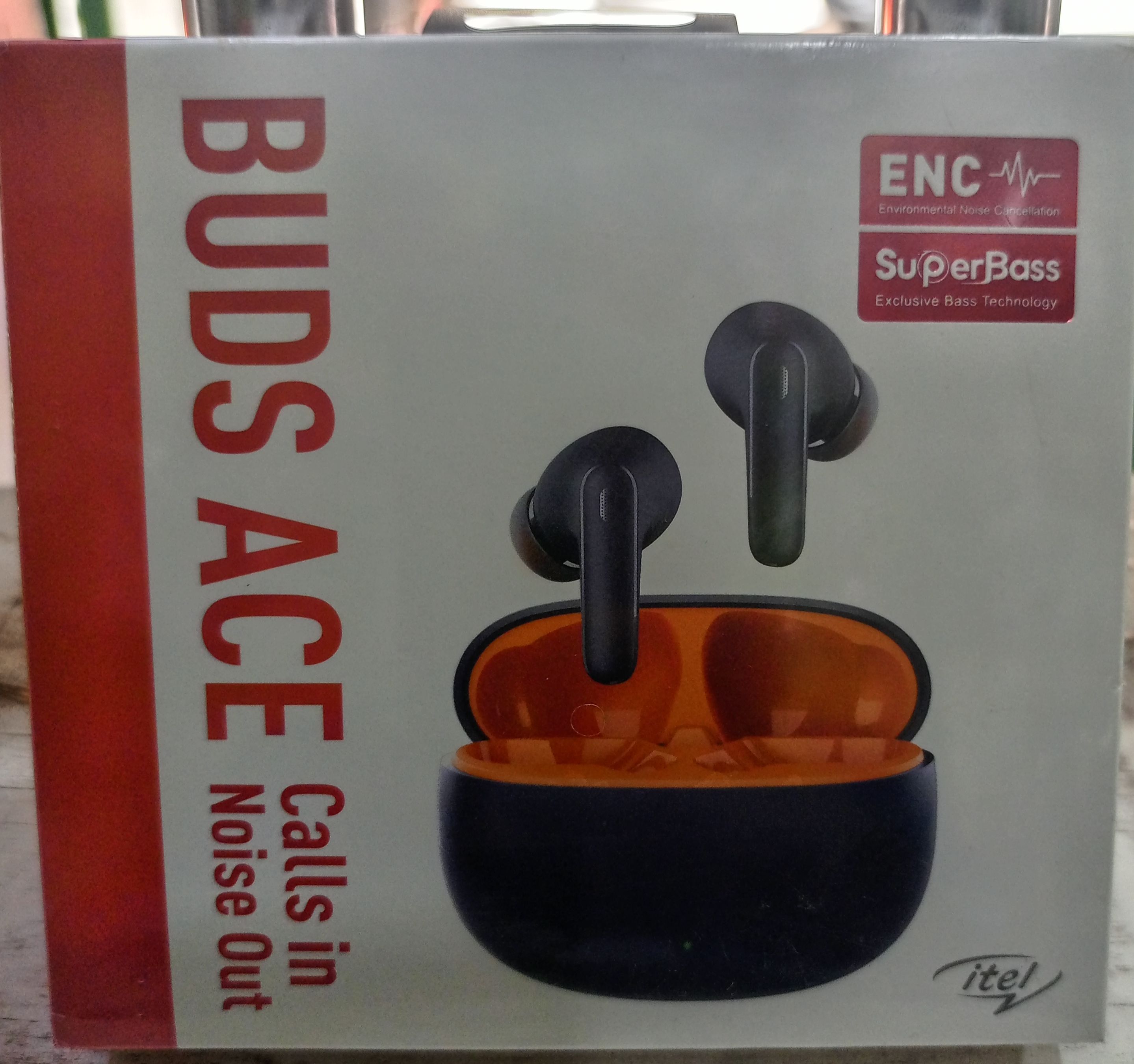 Itel Buds Ace in Ear TWS Earbuds with 40H Playtime, Quad Mic ENC, IPX5, 10MM Bass Boost Drivers,BT Version 5.3, Fast Charging