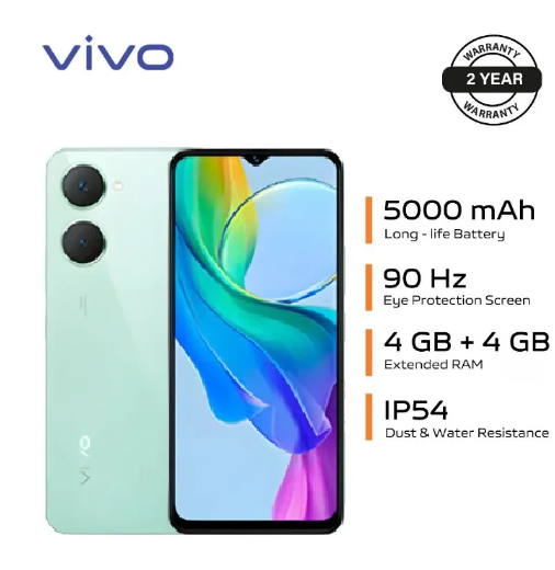[Super Brand] Brand New Vivo Y03 64GB +4 GB 6.56" 90Hz Display Dual Sim Android 4G 5000mAh Smart Phones 2 Years warranty phone