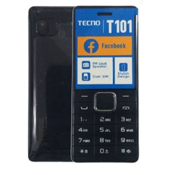 New Tecno T101 1.77″ Display Dual Sim Torch Wireless FM Radio 1000mAh Memory Card Slot  Feature phone Katululu  kabambe