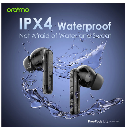 [PROMOTION!] Oraimo FreePods Lite MODEL OTW-330 ENC 40-hour Playtime Havybass True Wireless Earbuds With APP control Bluetooth earphone