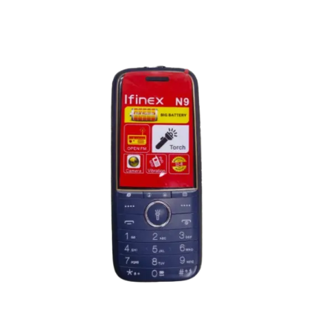 NEW IFINEX N9 BIG BATTERY 3240MAH, BIG TORCH, FM RADIO, CAMERA, SREEN DISPLAY 1.77'', BATTON/KATULULU/MULIKA MWIZI/KABAMBE/FEATURE PHONE WITH ONE YEAR WARRANTY