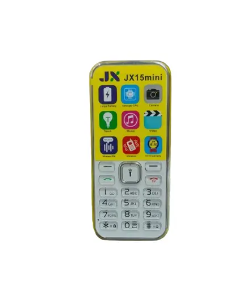 JX 15Mini Wireless Fm Torch Camera  Kabambe / Katululu / Mulika Mwizi / Jx 15 Mini Feature Phone One Year Warranty Vibration Dual Two Sim Card Screen Display 1.44 Inches