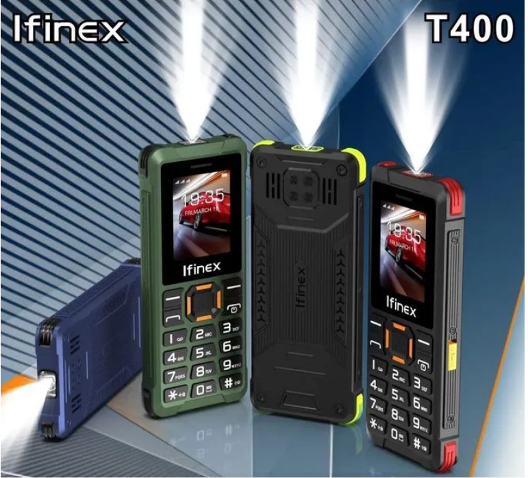 Ifinex T400 TRIPLE SIM CARD FEATURE PHONE WITH Bluetooth /Wireless FM/SD Slot T 400 kabambe/katululu/mulika mwizi/button feature phone