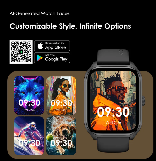 SUPER OFFER! Oraimo Watch 5 Lite Smart Watch Smartwatch OSW-804 2.01'' Screen Bluetooth Durable Waterproof Dustproof