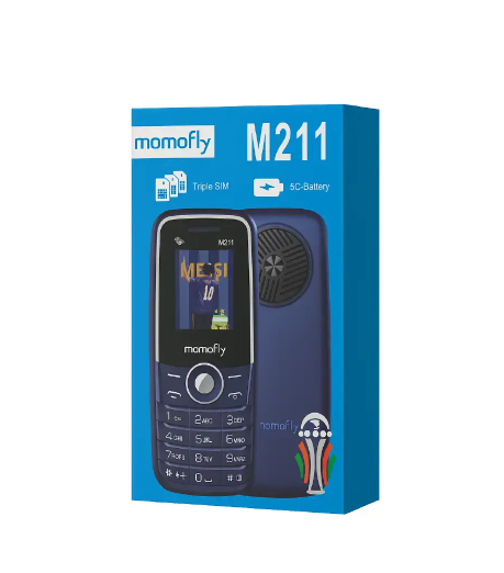 Momofly M211 button phone 1.77 inches screen with 3 / triple sim card slots battery capacity is 5c battery wireless FM torch light and Bluetooth connectivity featured phones