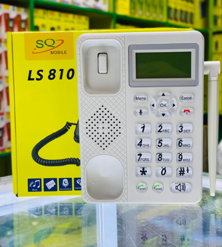 SQ LS 810 Desktop Wireless Phone Landline Dual Sim Card SMS Functionality Desktop Telephone Office / Home Phone Kabambe / Feature Phone
