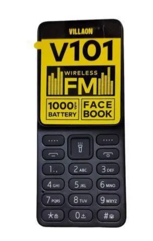 VILLAON V101 Dual Sim Card Wireless FM Radio Battery 1000mAh Battery 1.77’’ Screen  Bright Torch Kabambe / Katululu / Mulika Mwizi / Feature Phone Affordable Mobile