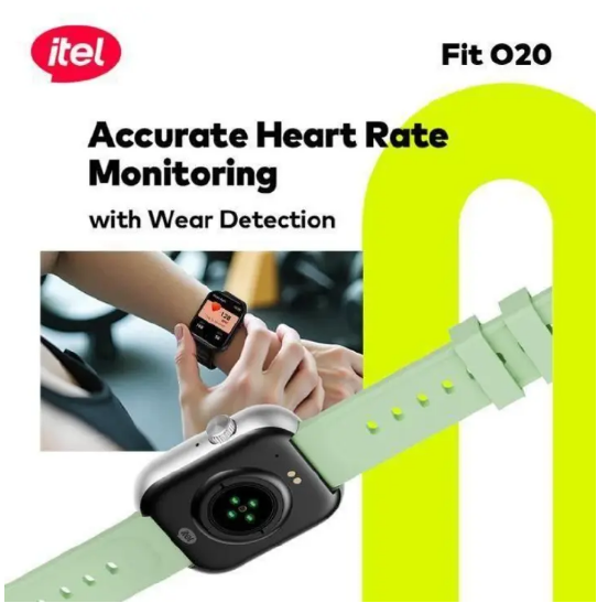 Itel Smart Watch Fit O20 – 2.04" HD Display, IP68 Waterproof, AI-Powered Watch Faces, BT 5.3, Extra Strap, Smartwatches