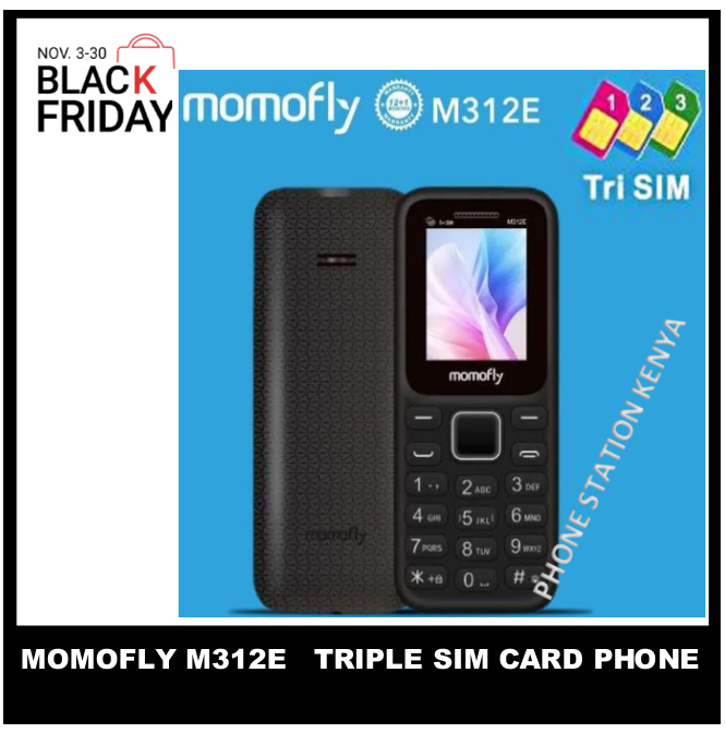 [ BLACK FRIDAY OFFER! ] Momofly M312E  32 MB RAM featured phone Triple SIM Regular 5C Battery, 1.77" display with M 312 E BT connectivity featured phones