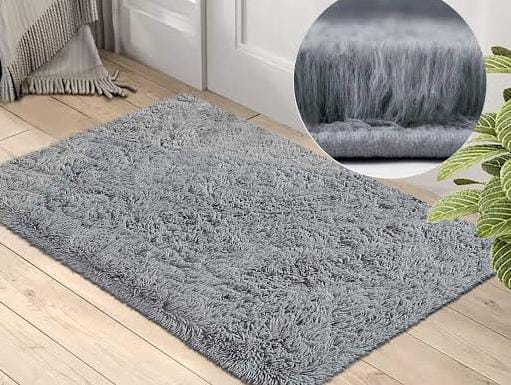 DOOR MAT. Super Soft Fluffy Rug Anti-skid Indoor Modern Shag Area Rug Silky Rugs Bedroom Floor Mat Baby Nursery Rug Door Mat Carpet