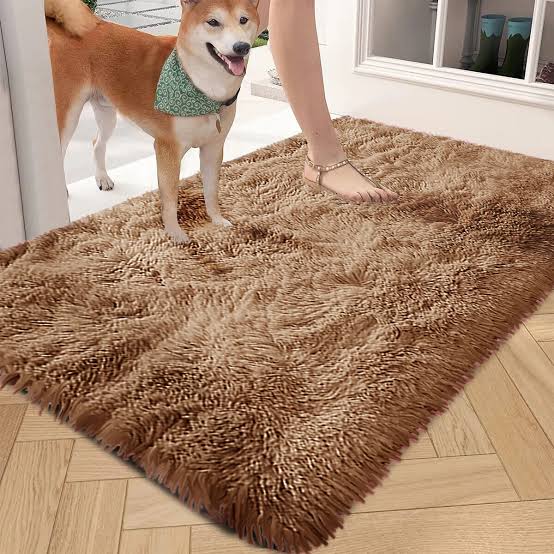 DOOR MAT. Super Soft Fluffy Rug Anti-skid Indoor Modern Shag Area Rug Silky Rugs Bedroom Floor Mat Baby Nursery Rug Door Mat Carpet