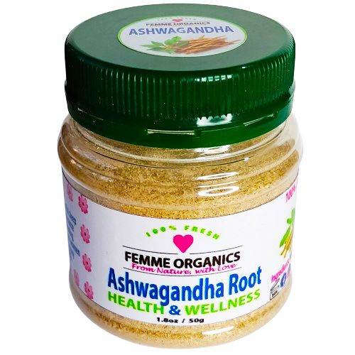 Femme Organics Ashwagandha Powder for Fertility, Anxiety & Strength