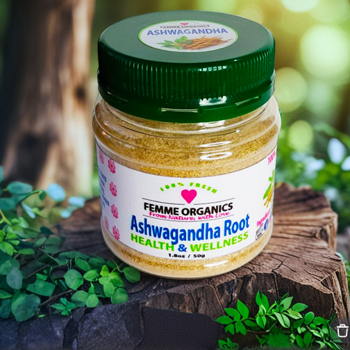 Femme Organics Ashwagandha Powder for Fertility, Anxiety & Strength
