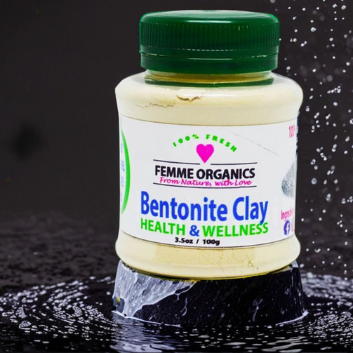 Femme Organics Bentonite Clay Mask for Skin, Hair & Body Detox