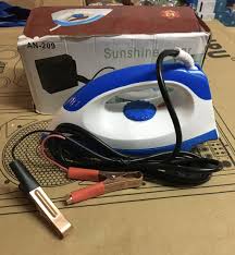 SOLAR BATTERY IRON BOX OPERATES ON DC 12V WITH A 150W POWER CAPACITY, AUTOMATIC TEMPERATURE CONTROL SYSTEM, AND A 3-METER CABLE; BATTERY NOT INCLUDED - The Solar Battery Iron Box is a highly efficient