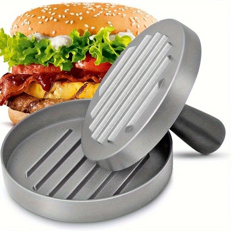 NON-STICK BURGER PRESS FOR EASY REMOVAL AND STACKIN G, IDEAL FOR BEEF, TURKEY, PORK, BURGERS, CRAB, AND APPETIZERS, burger presser