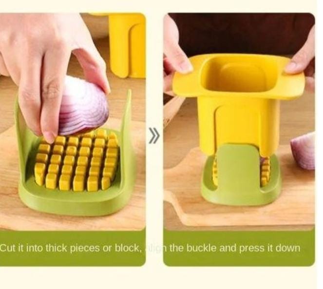 MULTIFUNCTIONAL VEGETABLE CHOPPER FRENCH FRIES CUTTER - HOUSEHOLD HAND PRESSURE ONION DICER CUCUMBER POTATO SLICER