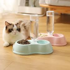 AUTOMATIC SINGLE PET BOWL PLUS WATER DISPENSER WITH 500ML CAPACITY, MOISTURE-PROOF MOUTH PAD, PP MATERIAL, IDEAL FOR CATS AND SMALL DOG BREEDS, DISPENSES JUST ENOUGH WATER, AVAILABLE IN DIFFERENT COLO