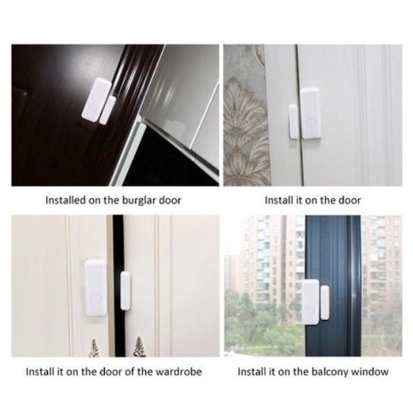 WIRELESS ANTI-THEFT MAGNETIC DOOR/WINDOW SENSOR DETECTOR ALARM SIREN FOR SECURITY WITH WIRELESS BURGLAR ALERT AND EASY INSTALLATION