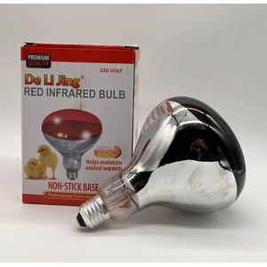 🐔 NEW ARRIVAL – Poultry Heat Lamp 250W Red Infrared Bulb – Chicken Coop & Brooder Heater, Pet & Reptile Warmer – 220V E27 Socket, Durable Glass Design for Farm & Home Use 🔥