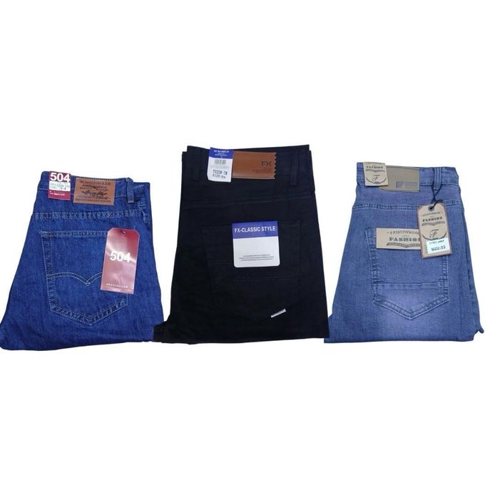 Fashion 3 pack Premium Quality NON FADING Men's Jeans Trousers are the epitome of durability, comfort, and style. These jeans are crafted from high-quality denim.