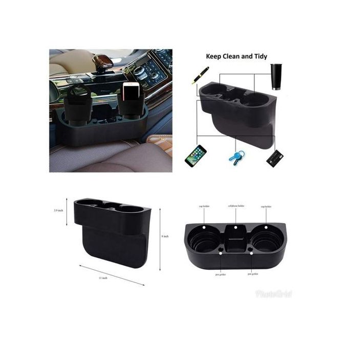 Universal Car/Truck Phone Drink Mug Cup Holder – 2-in-1 Multi-Functional Adjustable Organizer with Phone Mount, Fits Most Vehicles, SUVs, Trucks & Boats