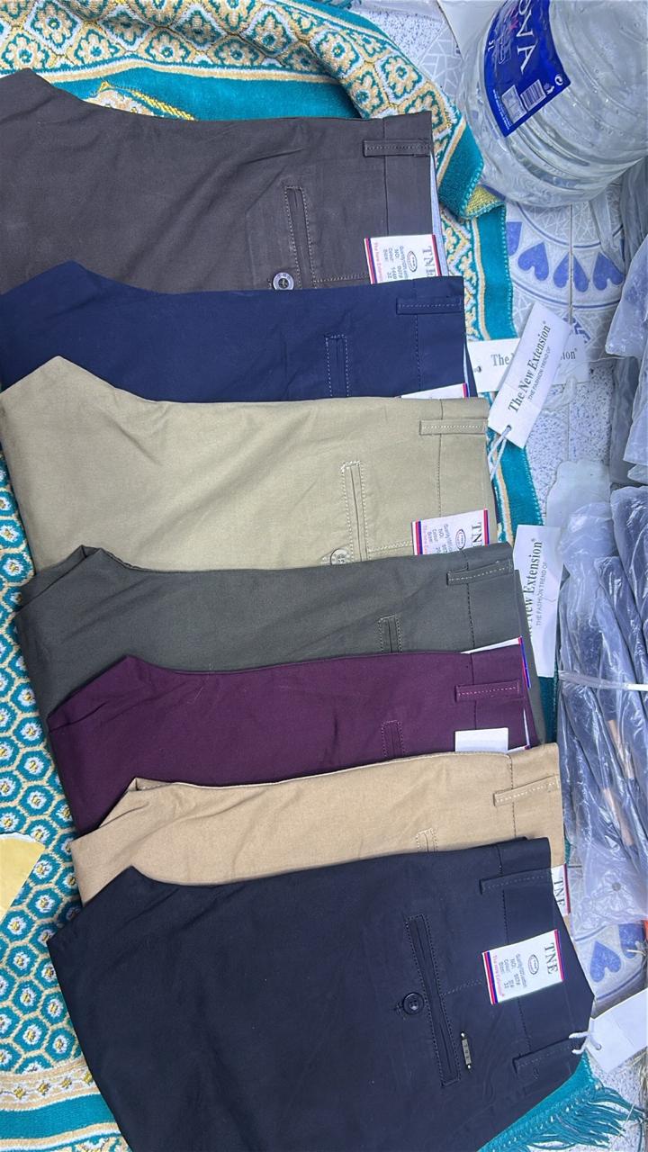 Official Khaki Trousers for Men – Premium Stretch Cotton Formal Pants, Classic Straight or Slim Fit with Multi-Pocket Styling for Office & Business Wear