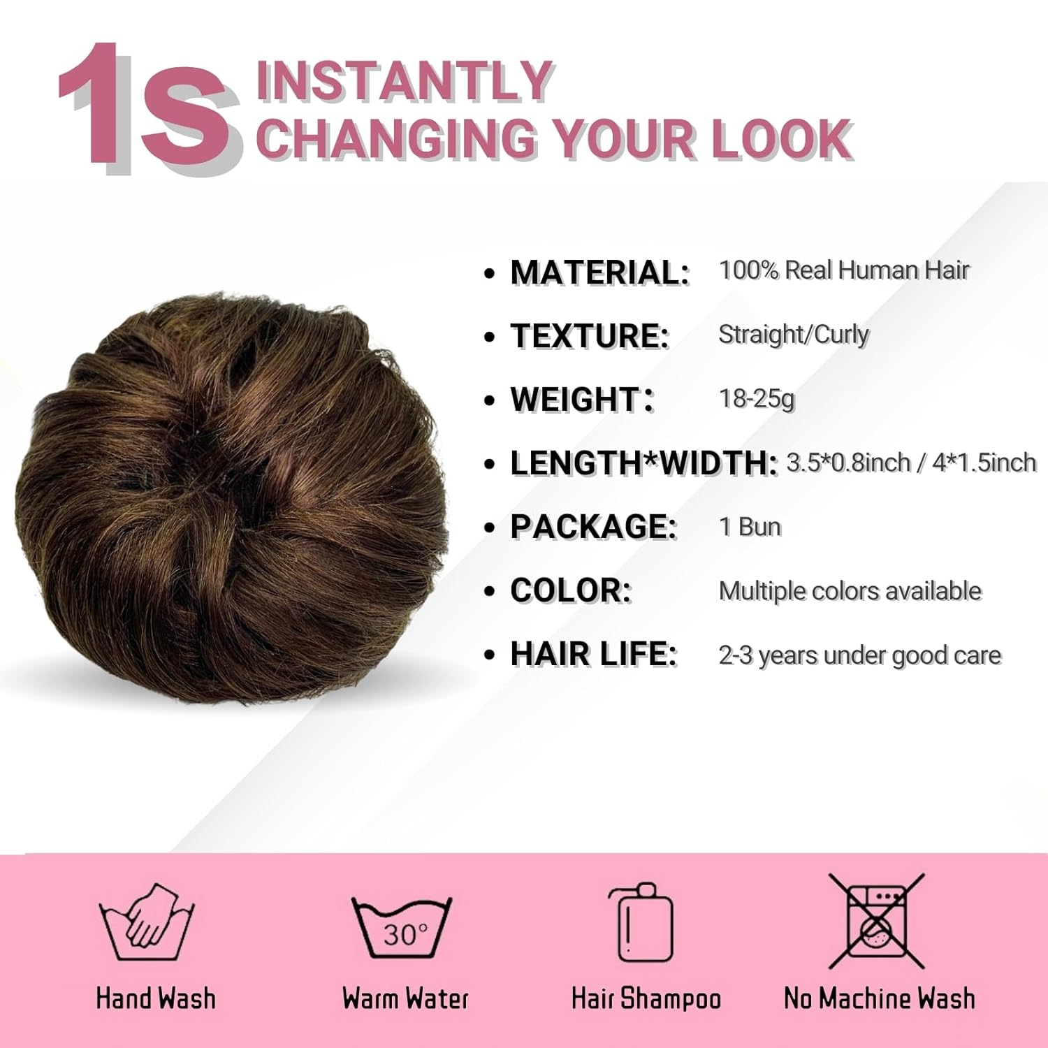 Chignon Ponytail Hair Extensions Fluffy Donut Updo Hair Pieces Bun Hair Messy Hair Bun Scrunchies for Women