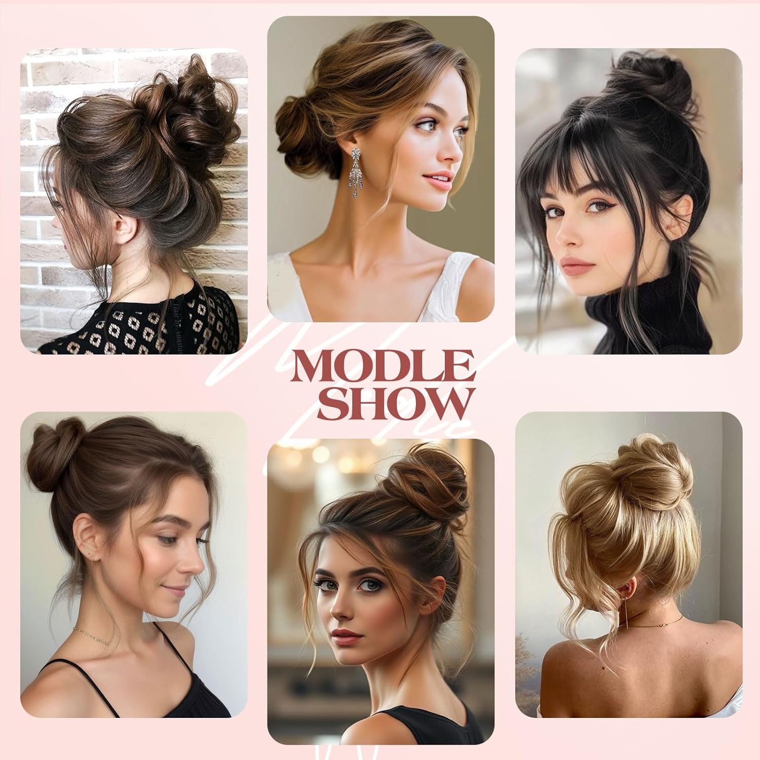 Chignon Ponytail Hair Extensions Fluffy Donut Updo Hair Pieces Bun Hair Messy Hair Bun Scrunchies for Women