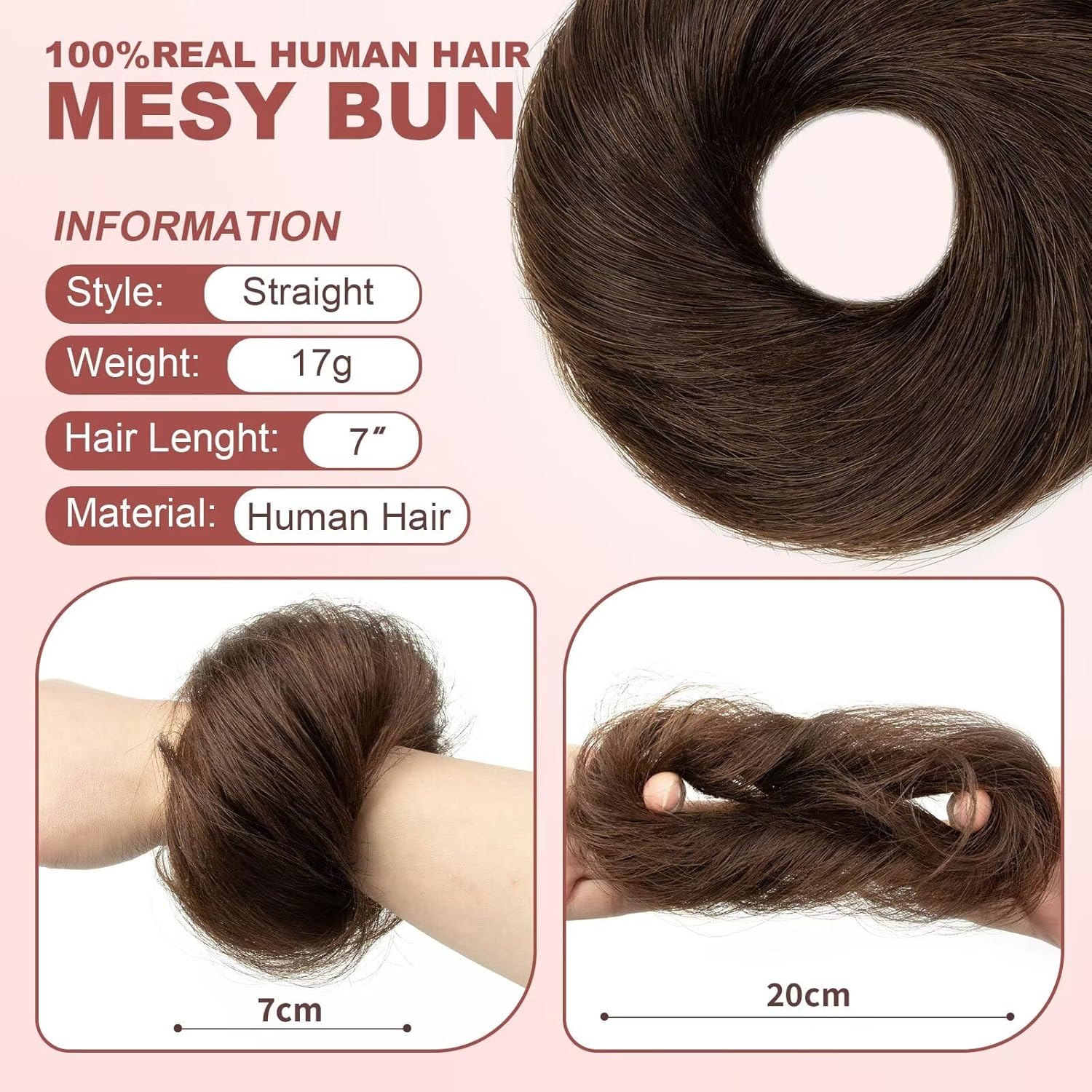 Chignon Ponytail Hair Extensions Fluffy Donut Updo Hair Pieces Bun Hair Messy Hair Bun Scrunchies for Women