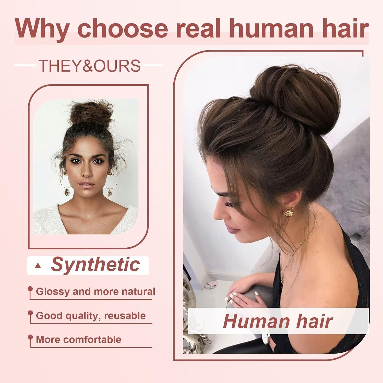 Chignon Ponytail Hair Extensions Fluffy Donut Updo Hair Pieces Bun Hair Messy Hair Bun Scrunchies for Women