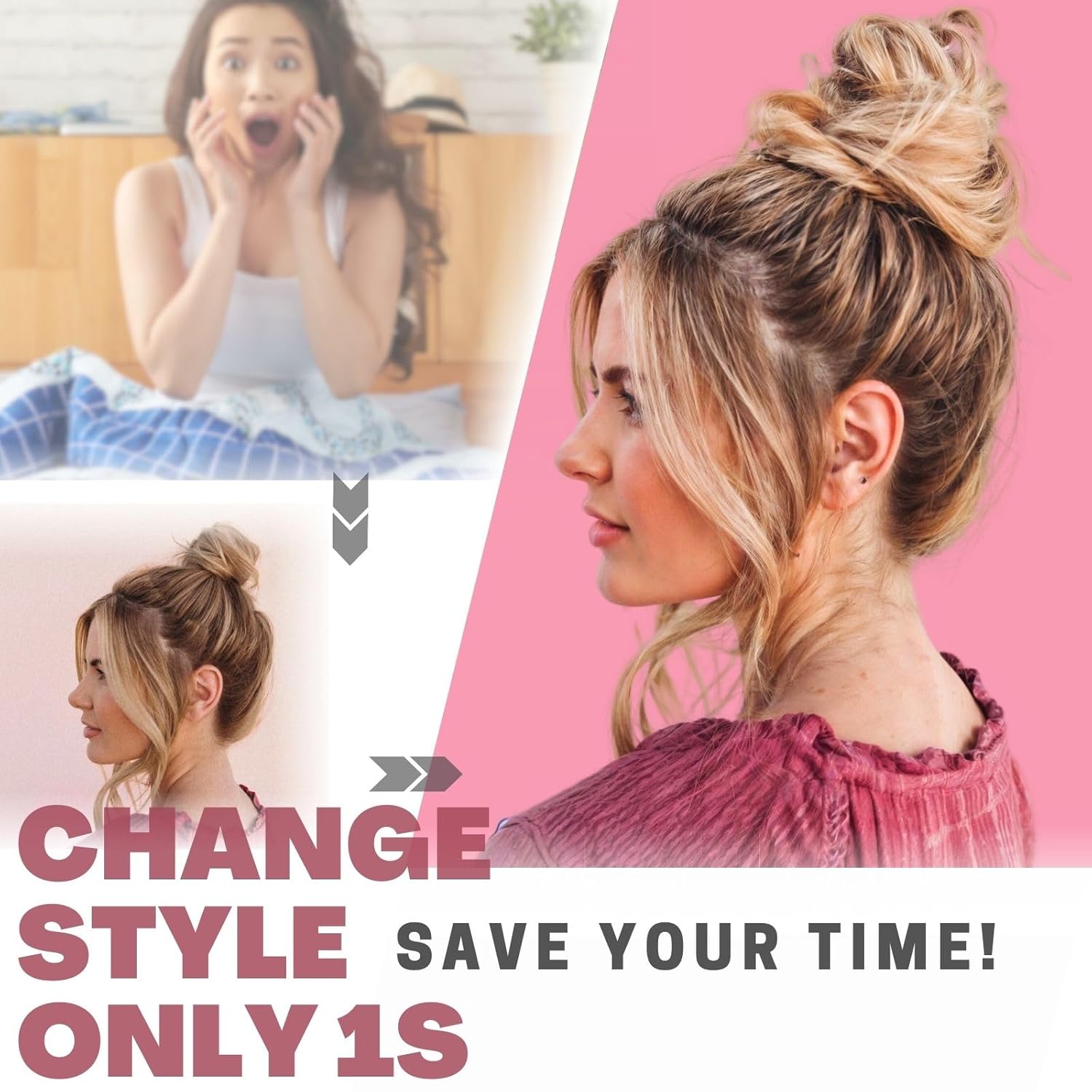 Chignon Ponytail Hair Extensions Fluffy Donut Updo Hair Pieces Bun Hair Messy Hair Bun Scrunchies for Women