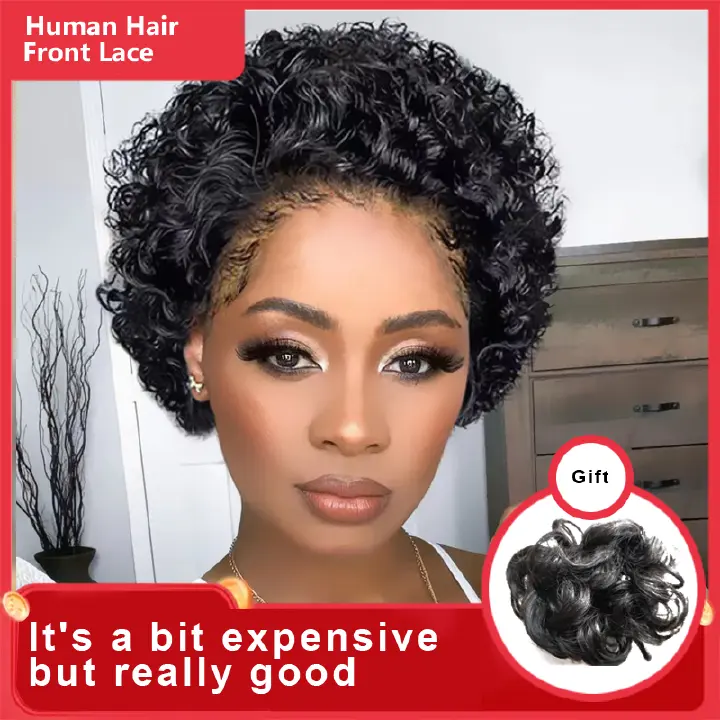100% Raw Virgin Human Hair  Wig,Brazilian Hair Hd Full Lace Frontal  Wigs,Aligned Virgin Hair Wigs 6INCH 100g