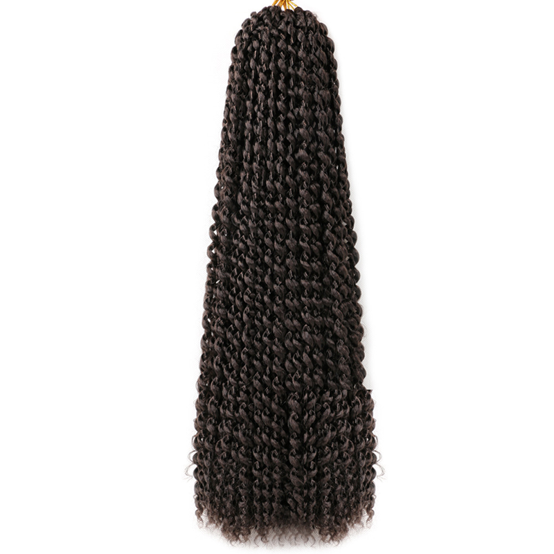 African Women  synthetic wig Passion Twist Hair 18 inch Black and  Wine Red color Girl and Female Gift