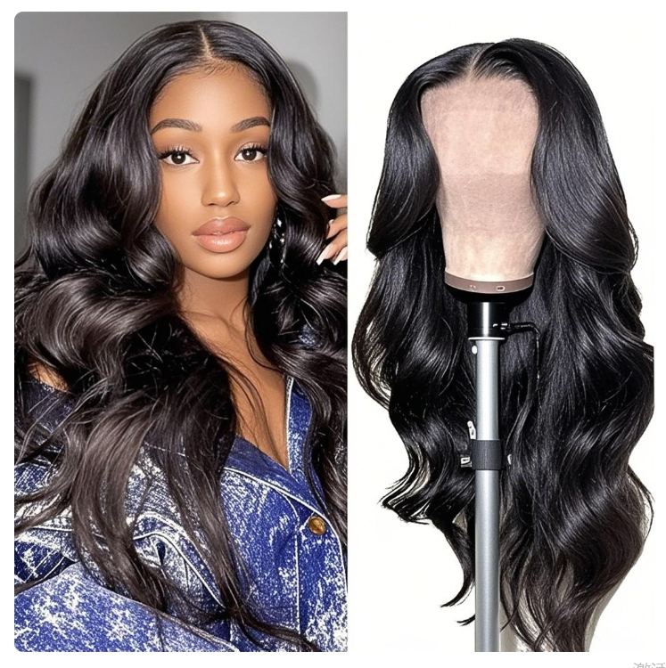 Women Hair Wigs Ladies Body Wave Black Long Curly Synthetic Wigs For Women Gift black 26inch