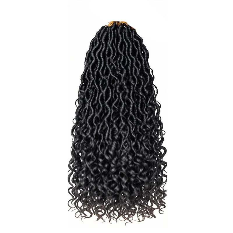 1 Packs Afro wigs Synthetic Extensions populor haistyles for women and girls gift Pre looped Bohmian Locs, Brugundy Goddess Locs Crochet Hair 20 Inch