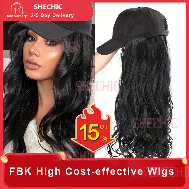 FBK Woman Hair Wigs African Hat Wig with Long Curly Hair Weaver wig for Girl Female Gift  Fashionable Wig, Easy to Wear 25 inch