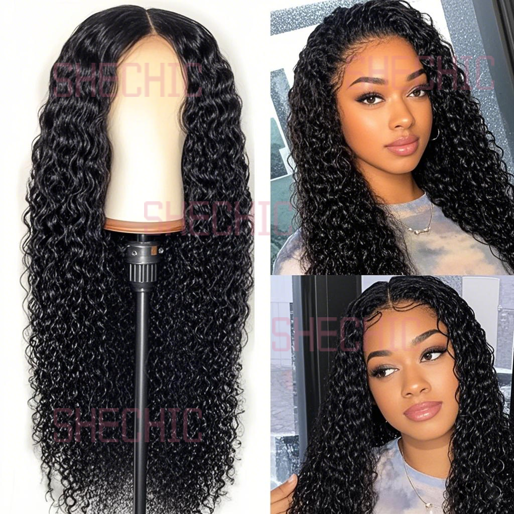 FBK Women Hair Ladies Wigs Hair Girl Women Long Curly Hair Weave Black  Wave Wigs For Ladies Fast delivery within 1-5 days