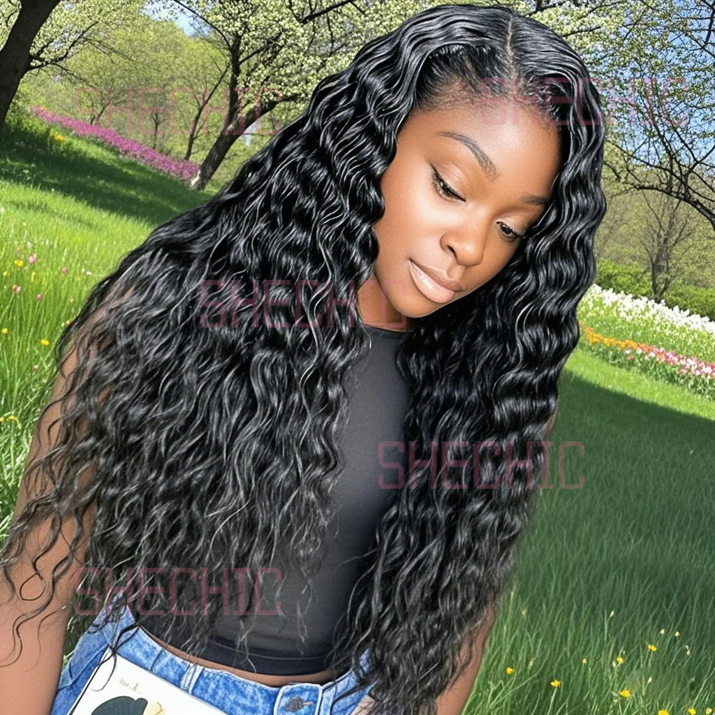FBK Women Hair Ladies Wigs Hair Girl Women Long Curly Hair Weave Black  Wave Wigs For Ladies Fast delivery within 1-5 days