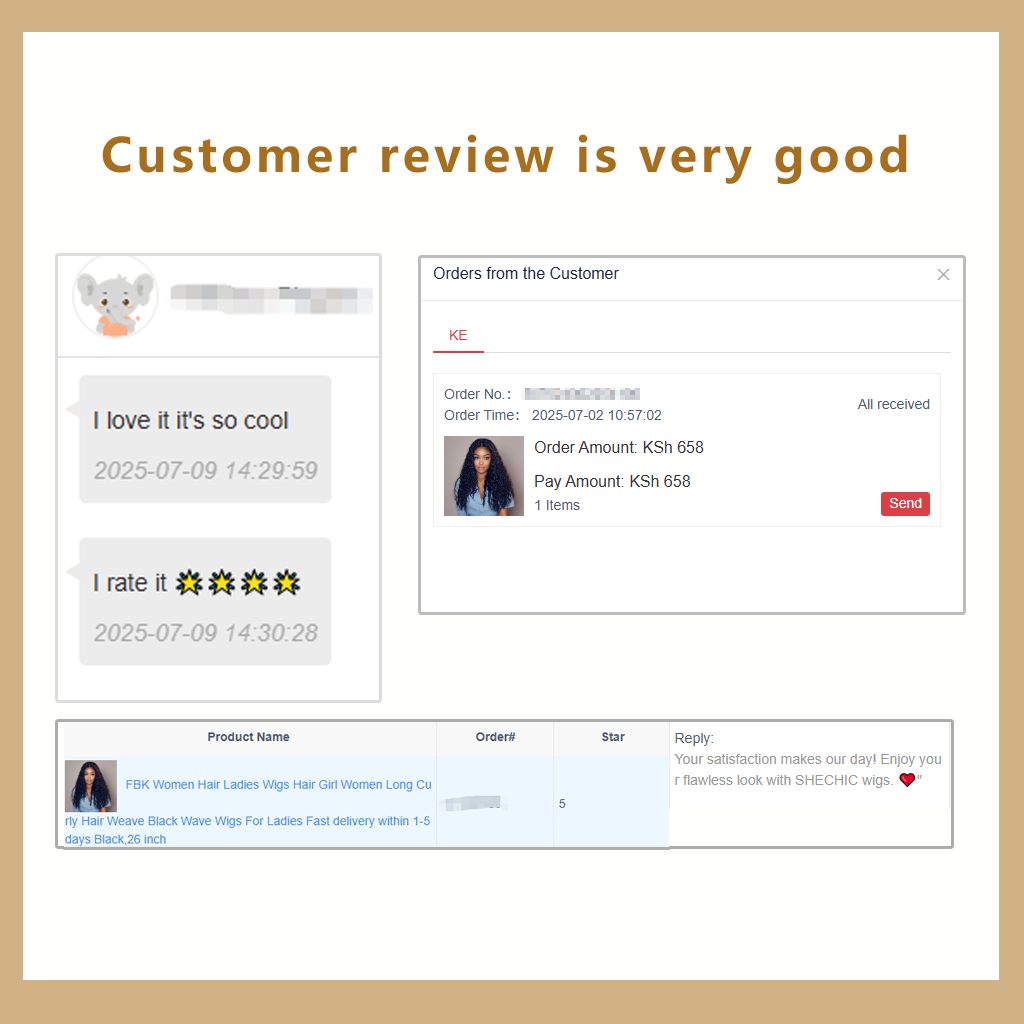 FBK Women Hair Ladies Wigs Hair Girl Women Long Weave Black  Wave Wigs For Ladies Fast delivery within 1-5 days