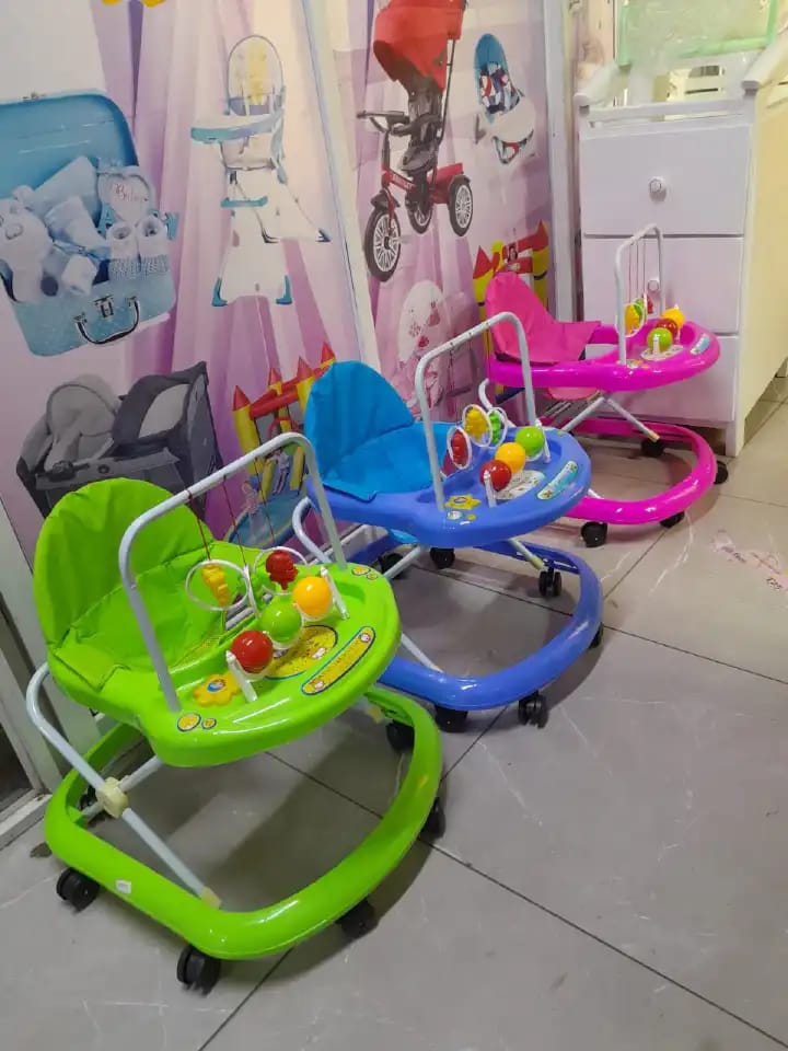 1 pc Affordable BABY WALKER With Adjustable Heights With Soothing Melodies For Baby Comes with its own Toys Can convert to a feeding chair