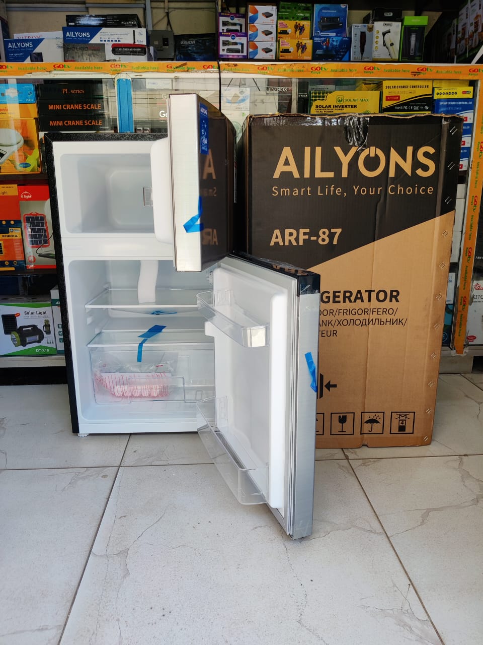 [ MAKES IT EASY AND SAVES COSTS 🤩🤩✨ !!! ] Single Size 87Litres  Classy Brand New Very High Quality Stylish and Luxurious Ailyons Double Door Fridge For Kitchen and Home Use