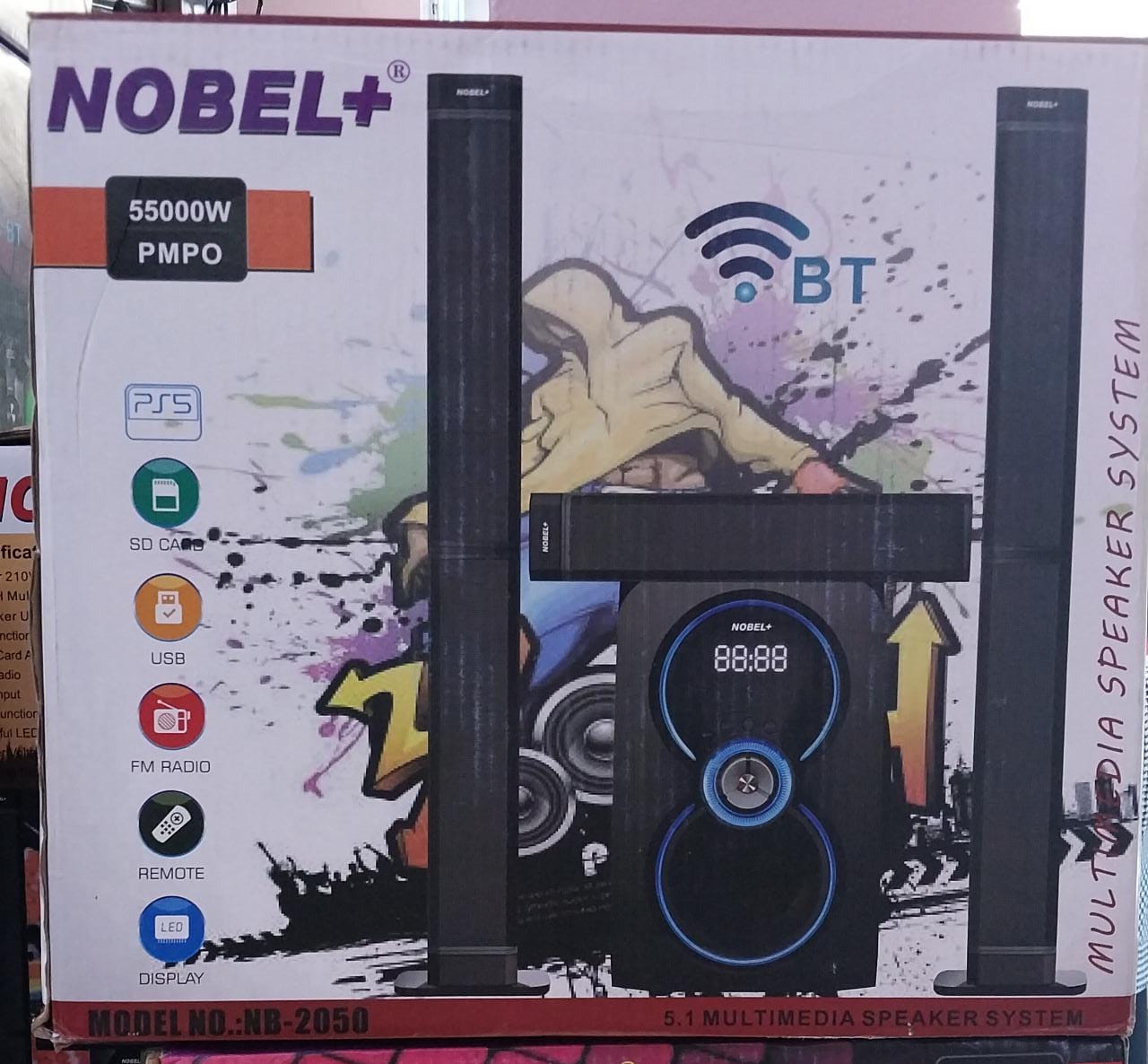 [ CLASSY NEW ARRIVALS  🤩🤩✨ !!! ] 4 IN 1 Classy Brand New Very High Quality Stylish and Luxurious Fancy Home Nobel Woofer 3.1 NB2050 Speaker system .Desiring To Serve The Best Experience